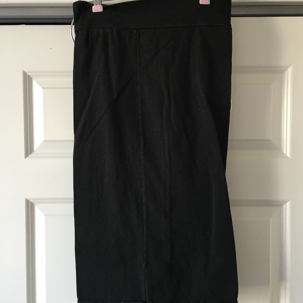 Black Mid-Length Pencil Skirt